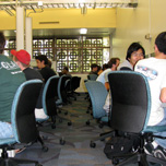 photo of students in a computing lab