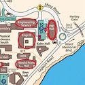 UCSB campus map - detailed Harold Frank Hall area and parking