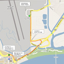 map from Santa Barbara Airport to parking structure 10