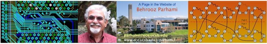 Behrooz Parhami's website banner