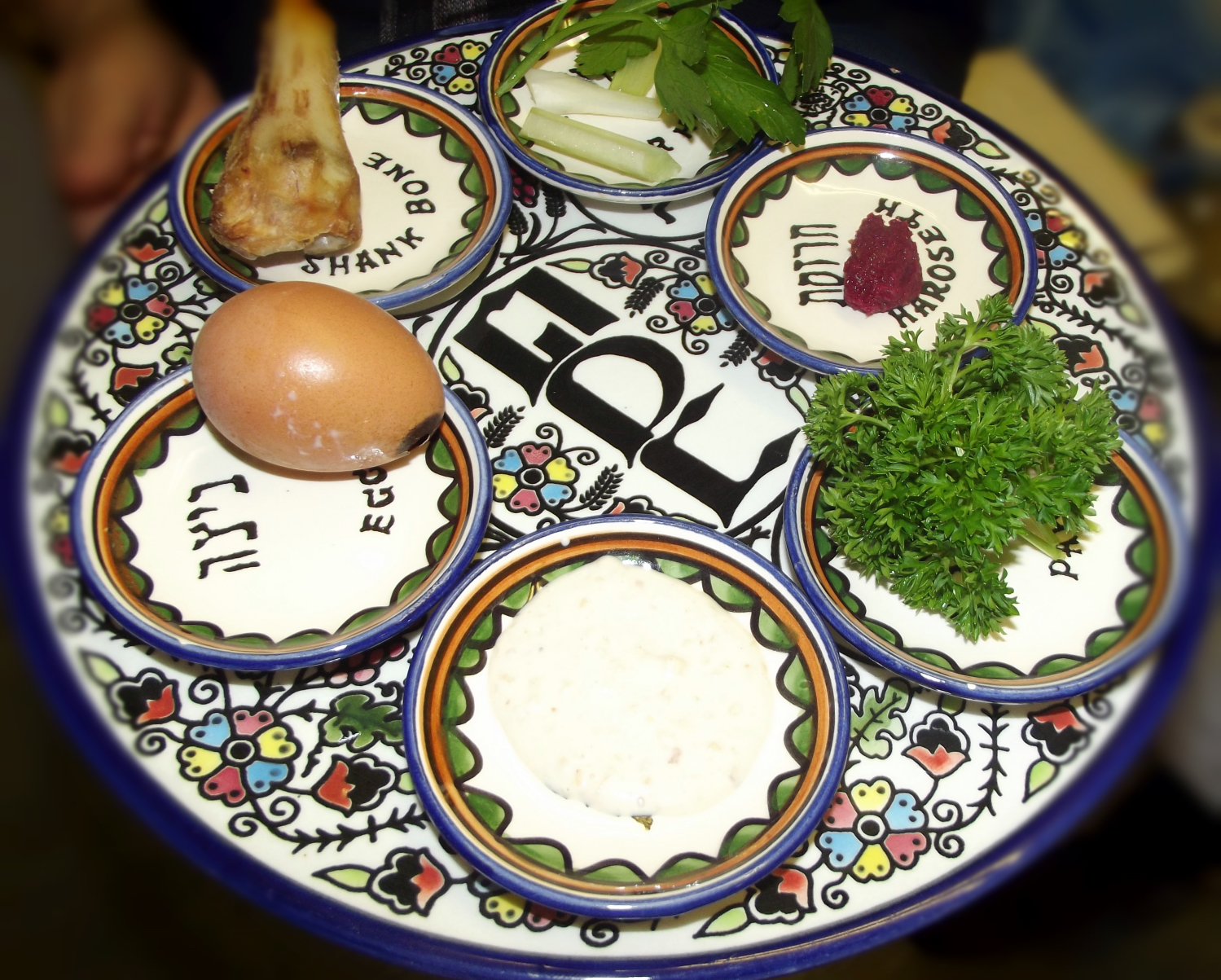 Photo of Passover Seder plate