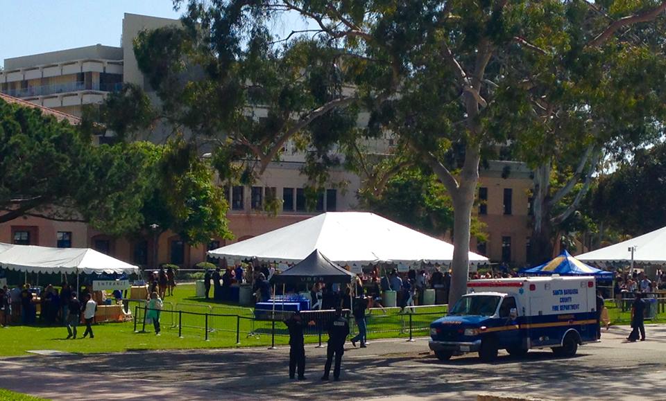 The Science Green was the setting for a culinary event today at UCSB