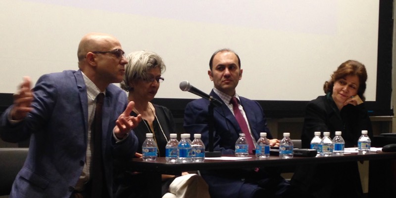 Panel participants, today at UCLA
