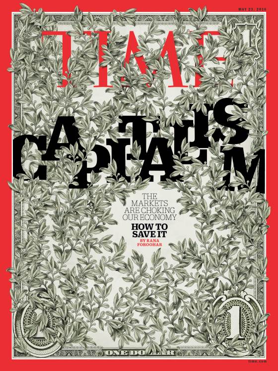 Time magazine's cover about the crisis of capitalism