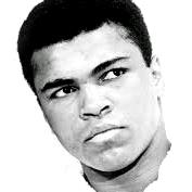 Portrait of Muhammad Ali as a young man; he died today at age 74