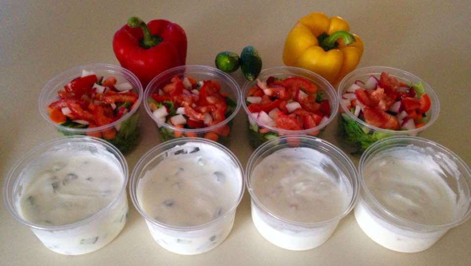 Salads and yogurt dips