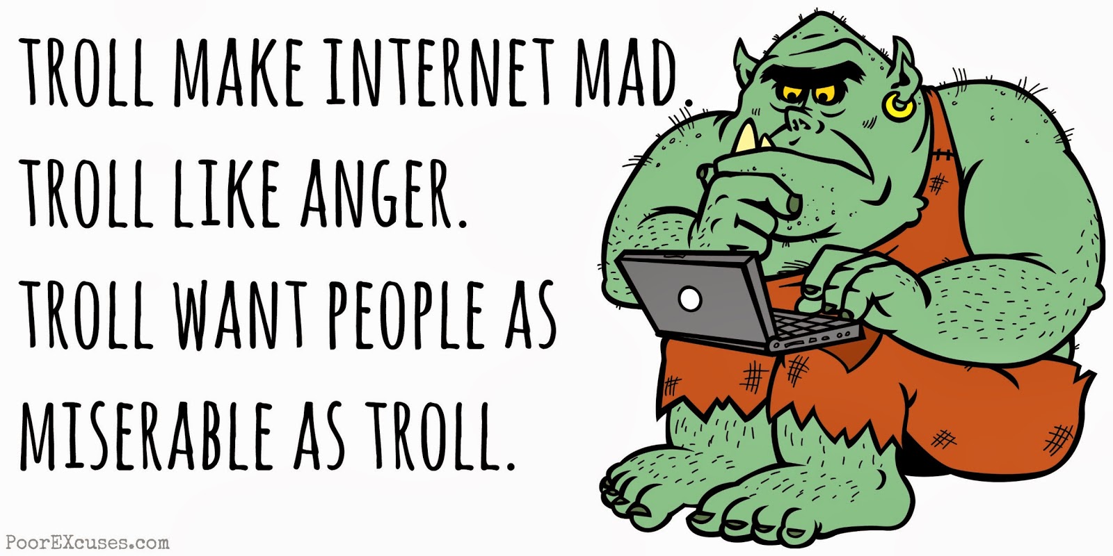 On-line troll: cartoon