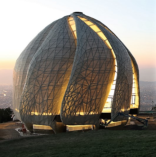 Photo of the just-completed Baha'i temple in Chile