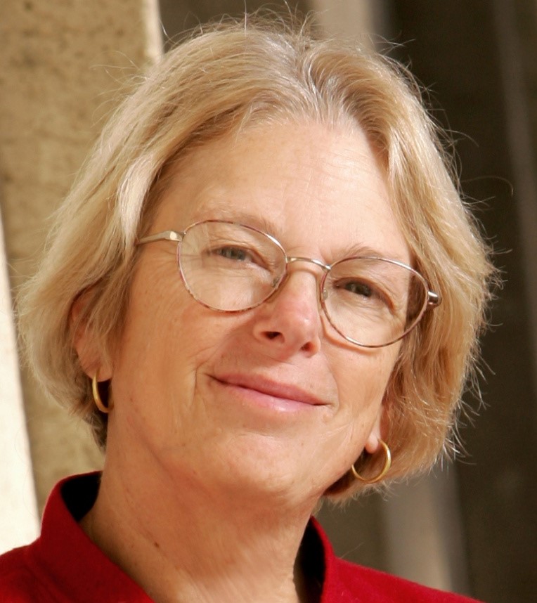 Photo of Pamela Samuelson, lecturing at UCSB