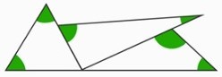 Puzzle about three triangles and their angles