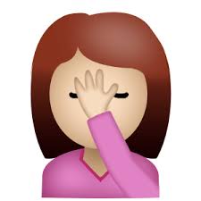 The newly introduced hand-on-face emoji