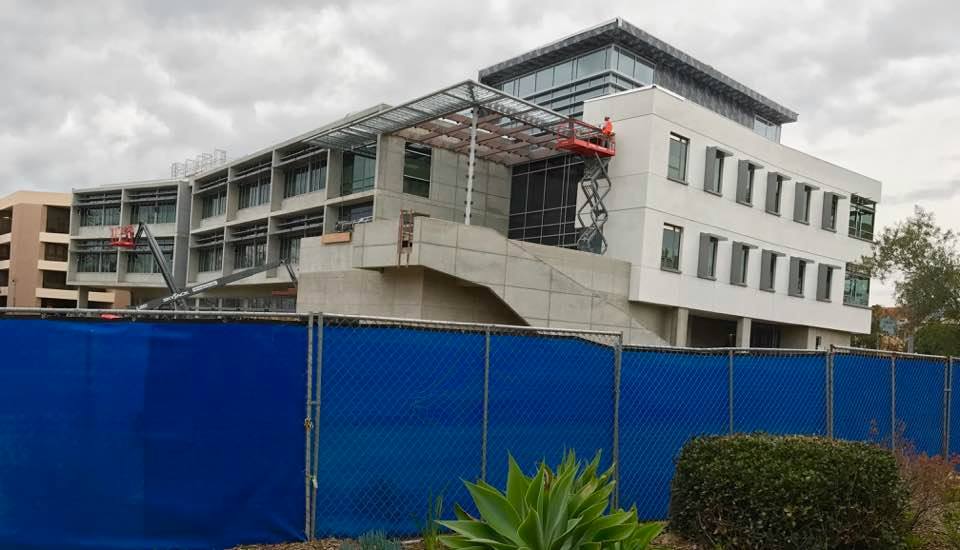 Photo of the nearly completed Bioengineering Building at UCSB