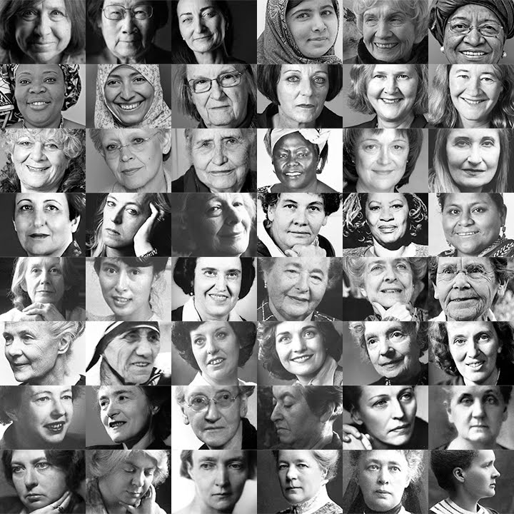 Photo collage of female Nobel Laureates
