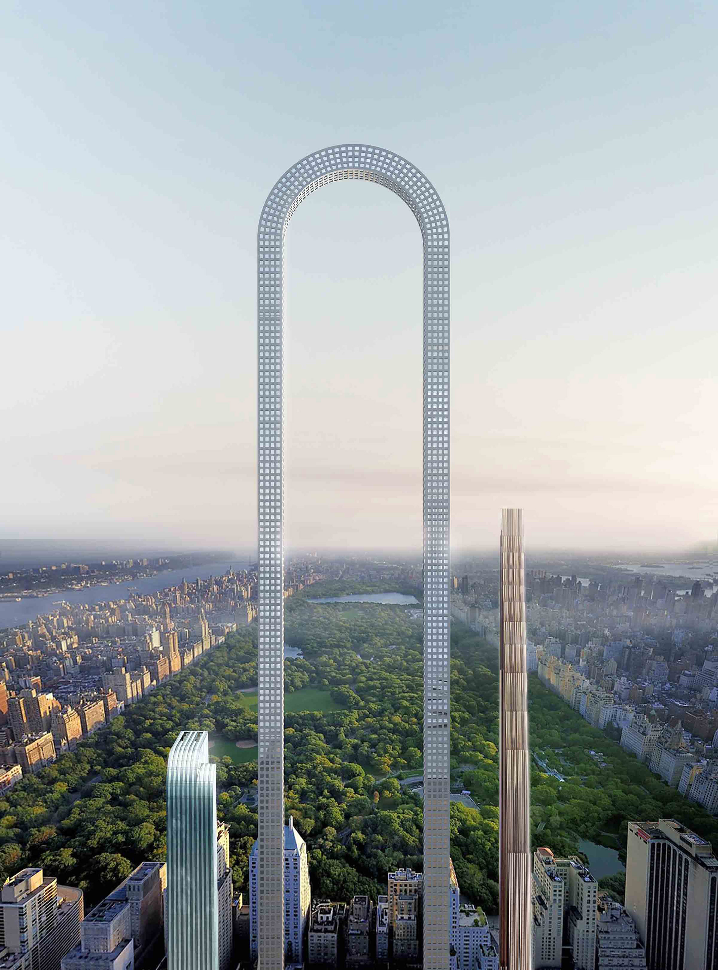 Artist's rendition of the Big Bend, the planned world's longest building