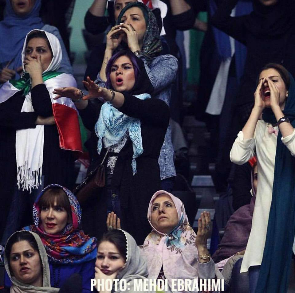 Iranian women delight in being admitted to a sports arena for the first time in years