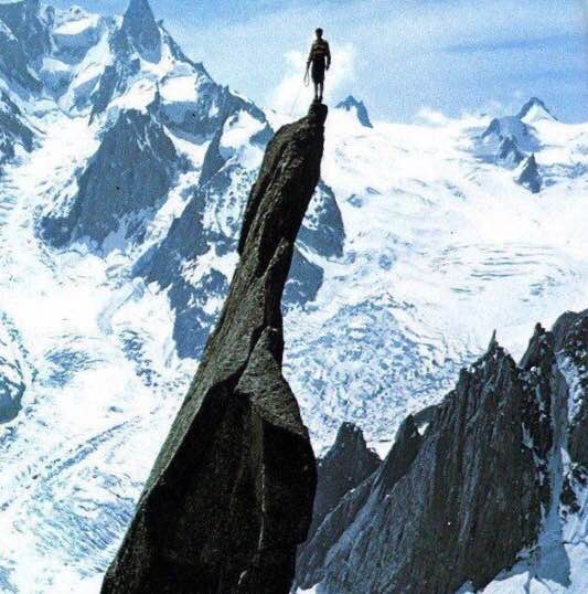 Gaston Rebuffat mountain-climbing in France, 1944
