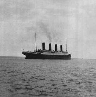 What is believed to be the last photograph taken of RMS Titanic, before it sank in April 1912