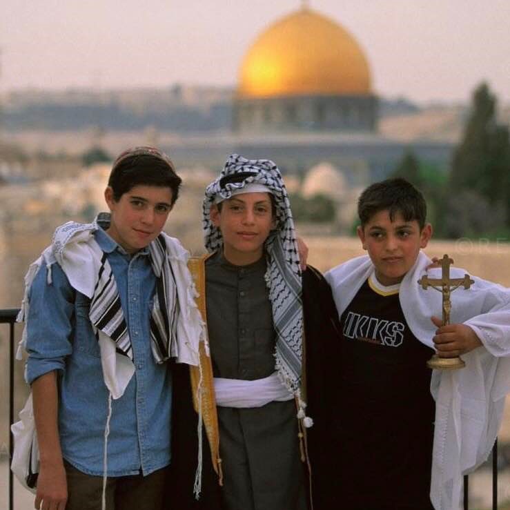 The faces of peace in Jerusalem. 