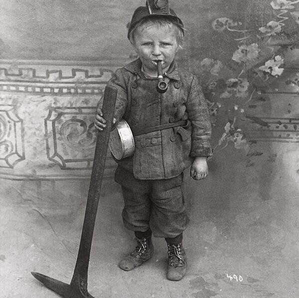 An 8-year-old coal miner in the early 1900s