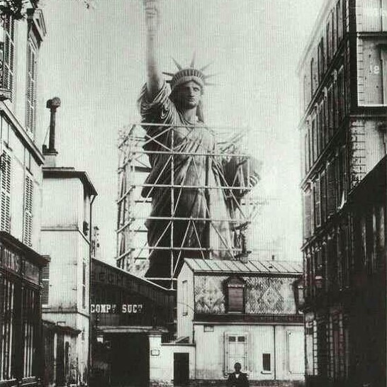 Statue of Liberty, being constructed in France