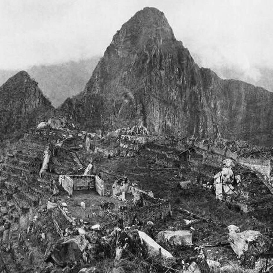 First photo of Machu Picchu, taken upon its discovery, 1912