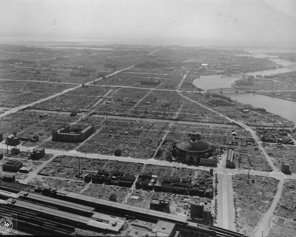 Tokyo after World War II, 1945