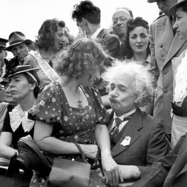 Albert Einstein at the opening of New York's World Fair, 1939