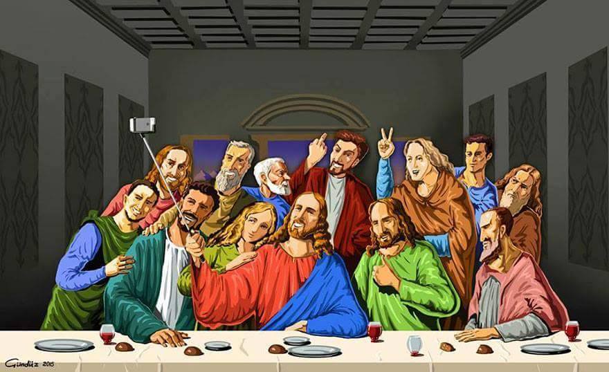 'The Last Supper' selfie