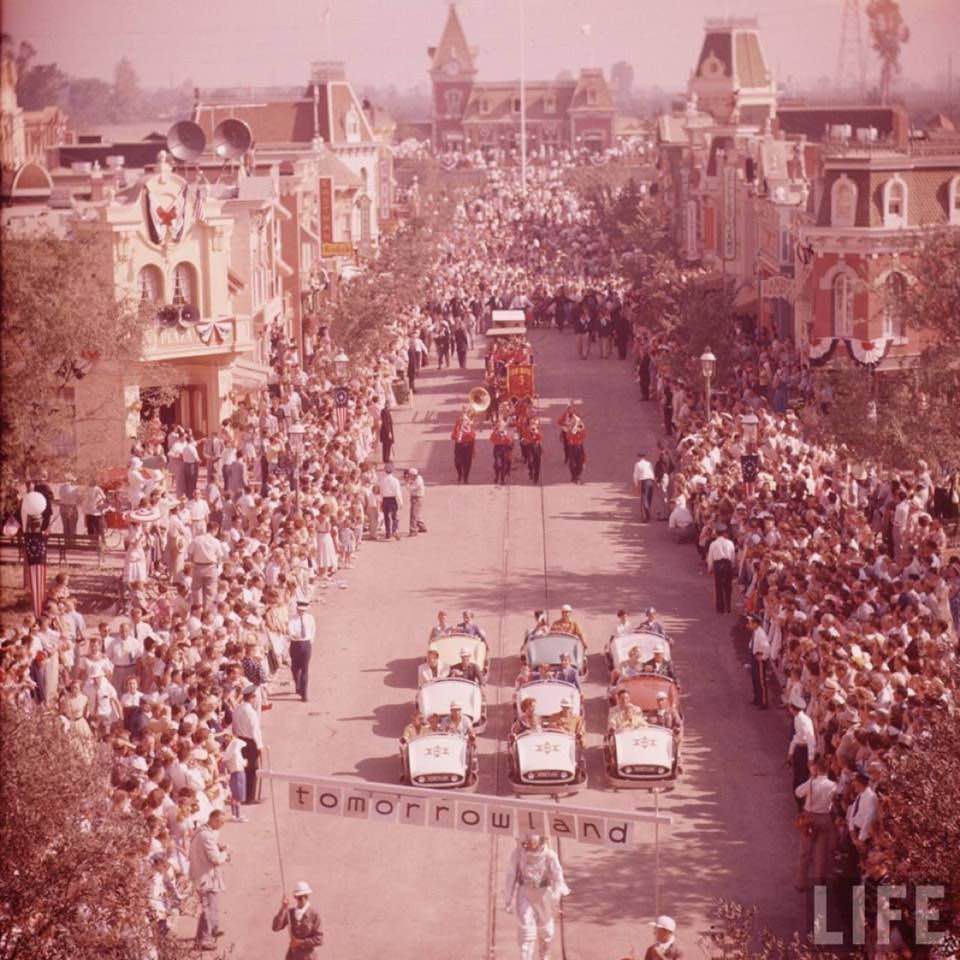 Opening day at Disneyland, 1955