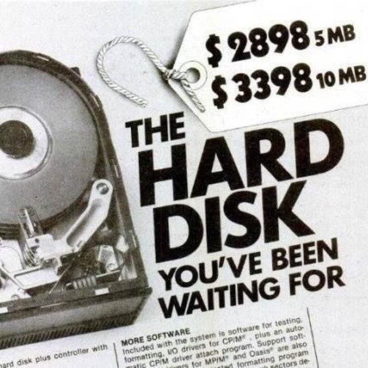 Hard disk ad, 1981