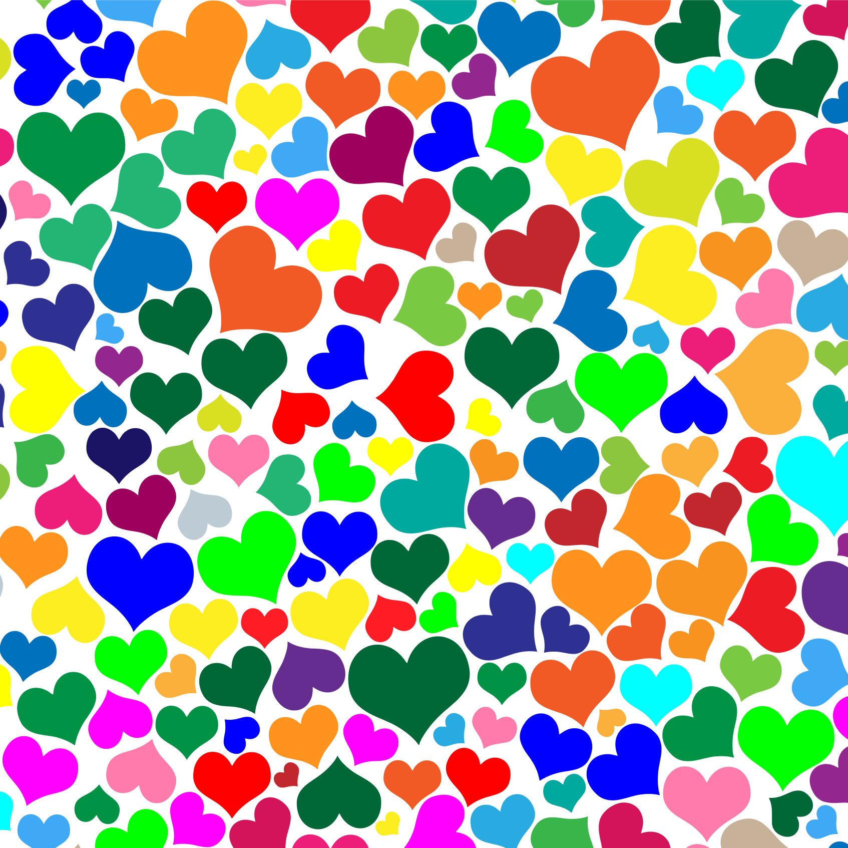 Colorful hearts for Valentine's Day
