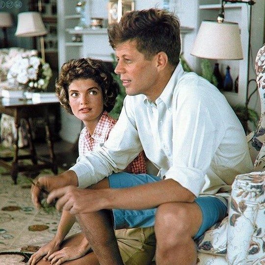Newly engaged John Kennedy and Jacqueline Bouvier, 1953