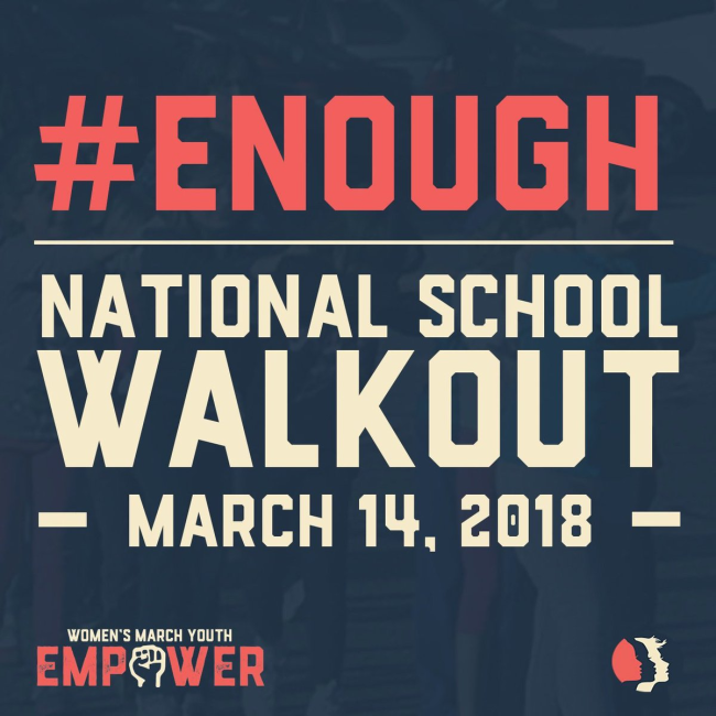 National School Walkout Day, to demand action on curbing gun violence