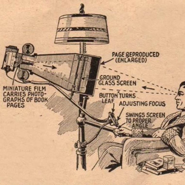 The book-reading gadget of the future, 1935