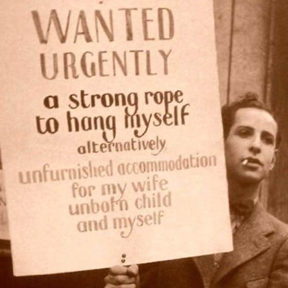 Unknown man during the Great Depression, 1932