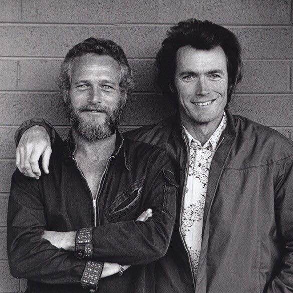Paul Newman and Clint Eastwood, 1972