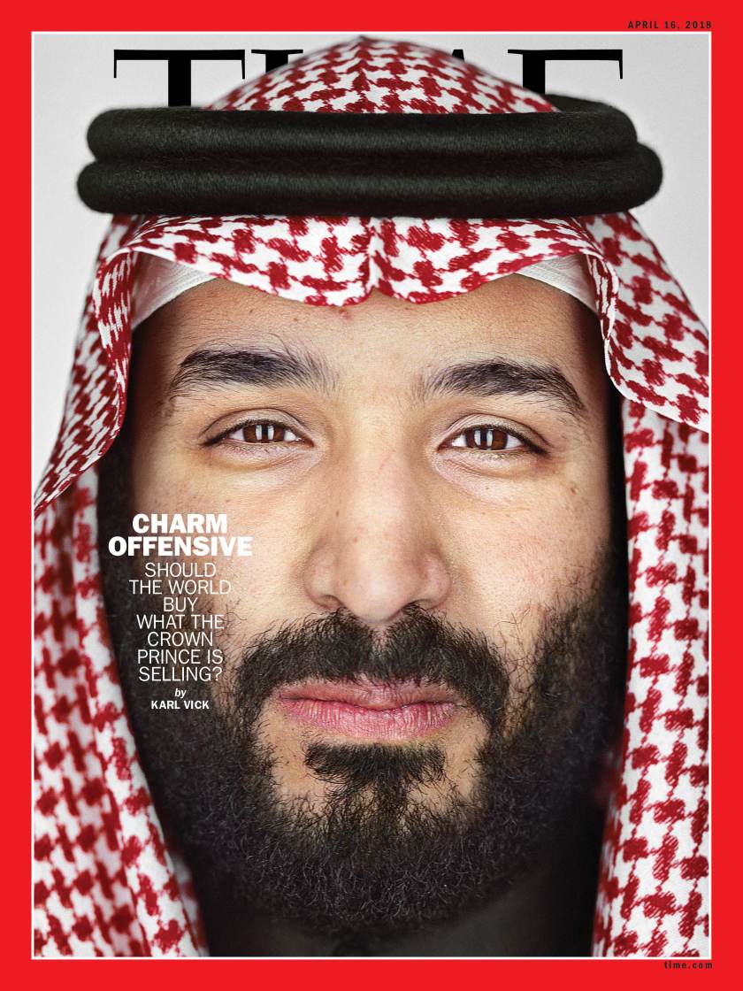 Time magazine cover, depicting Saudi prince Mohammad Bin Salman