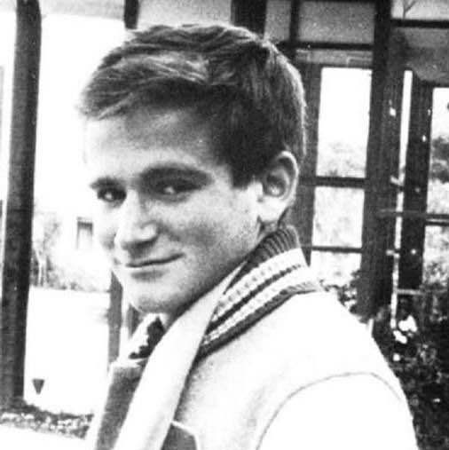 An 18-year-old Robin Williams as a high school senior, 1969