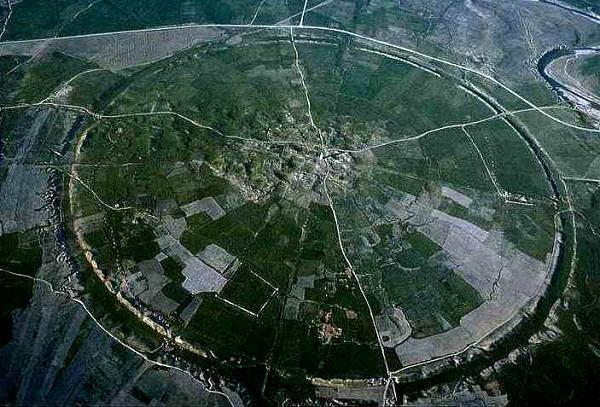 Aerial view of Firuzabad circular city
