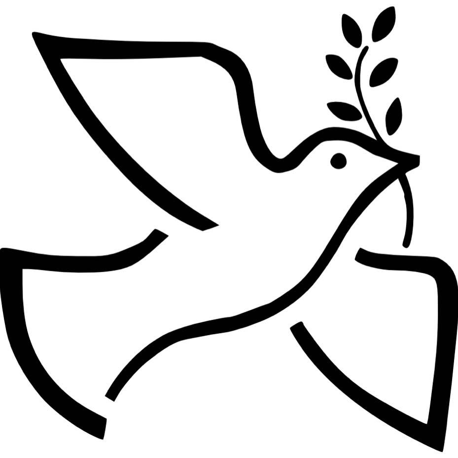 Peace symbol: Dove with olive branch