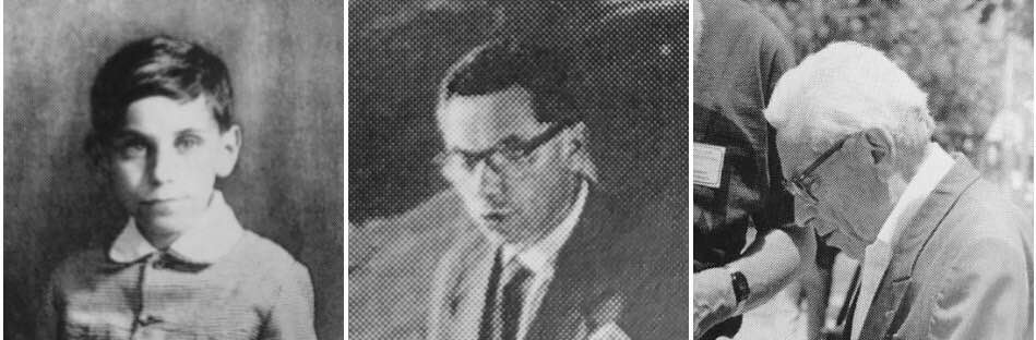 Paul Erdos as a boy, in middle age, and as an old man