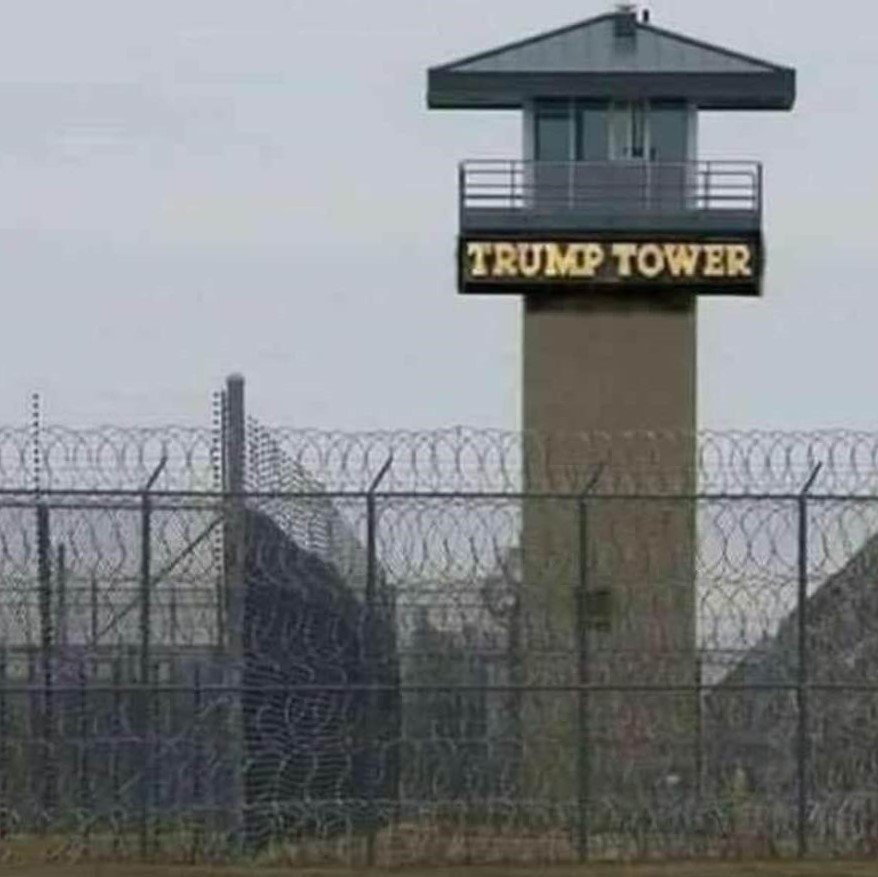 Trump Tower in a prison compound