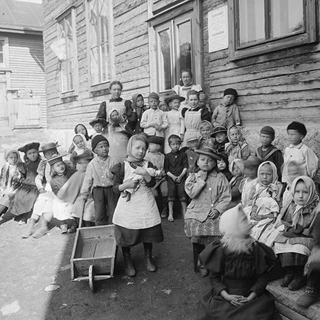 A kindergarten in Helsinki, Finland, 1890