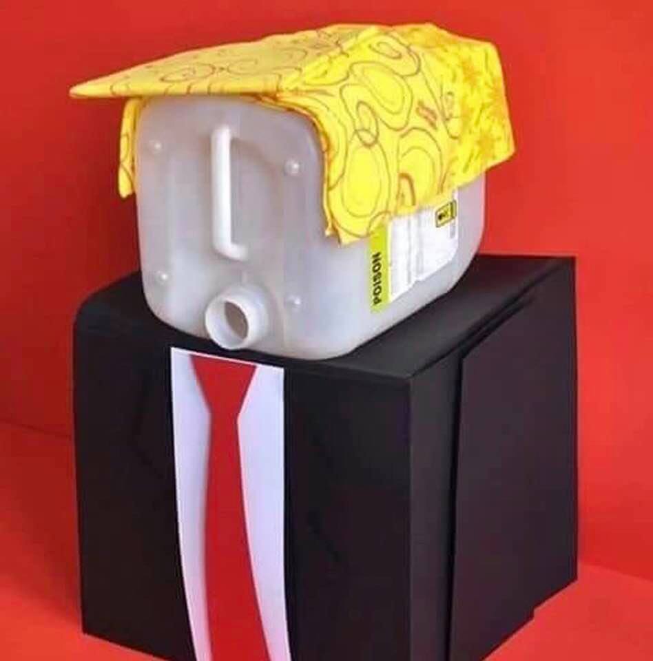 Analog design depicting Donald Trump