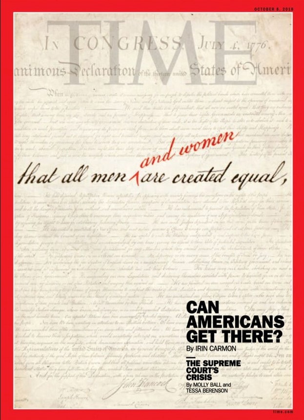 Time magazine cover image for its October 8, 2018, issue