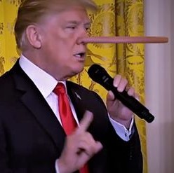 If the Pinocchio effect were real, Trump would look like this after 21 months in office!