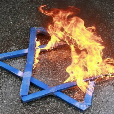 Anti-Semisism: Burning Stae of David