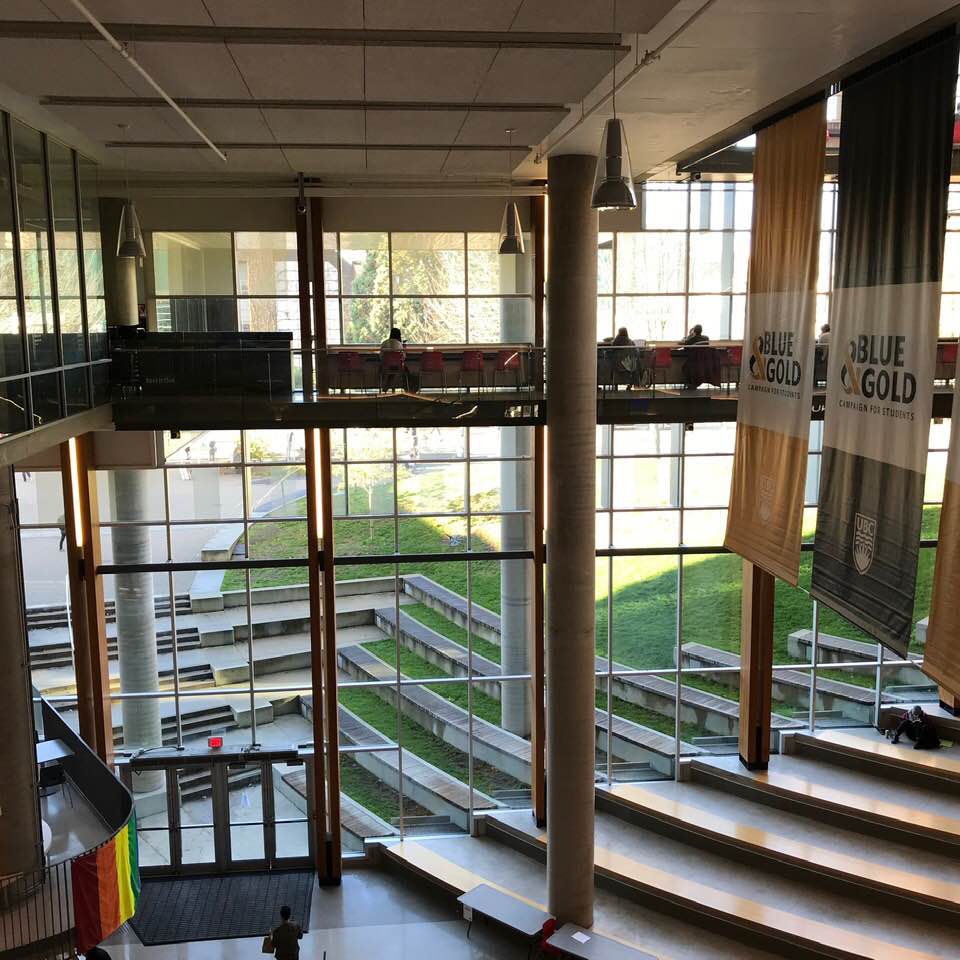 UBC's Student Nest Building's main lobby