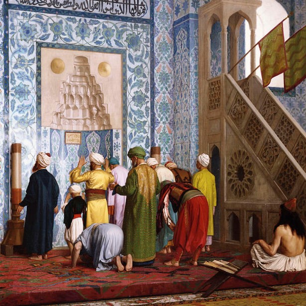 Jean-Leon Gerome's painting, 'The Blue Mosque'
