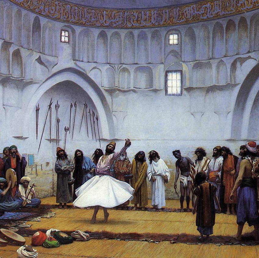 Jean-Leon Gerome's painting, 'The Whirling Dervishes'